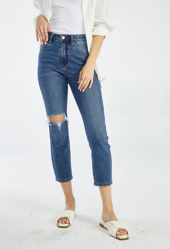 Charlie High Rise Slim Cropped Jeans