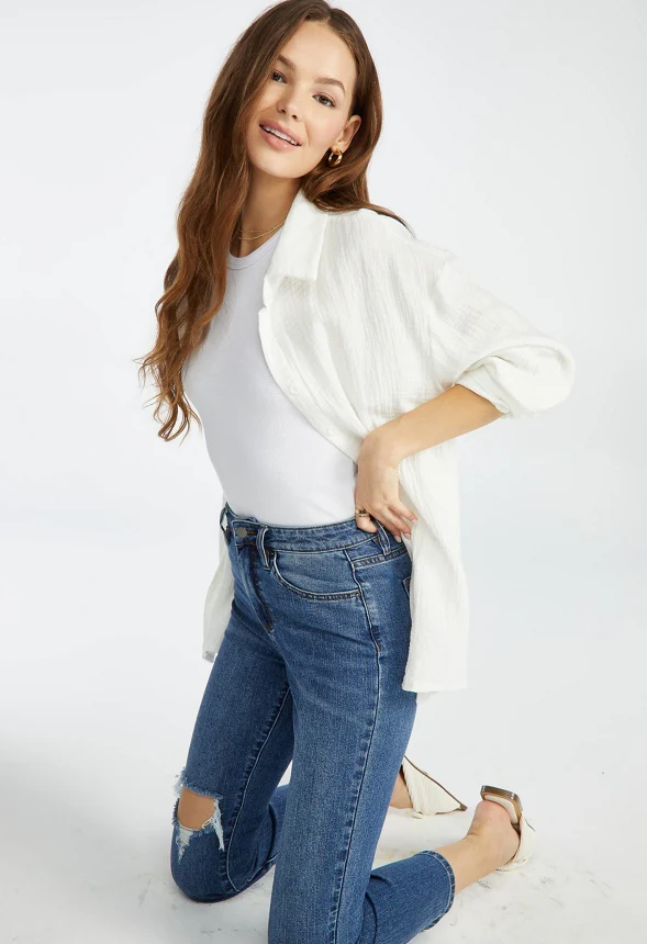 Charlie High Rise Slim Cropped Jeans - Image 3