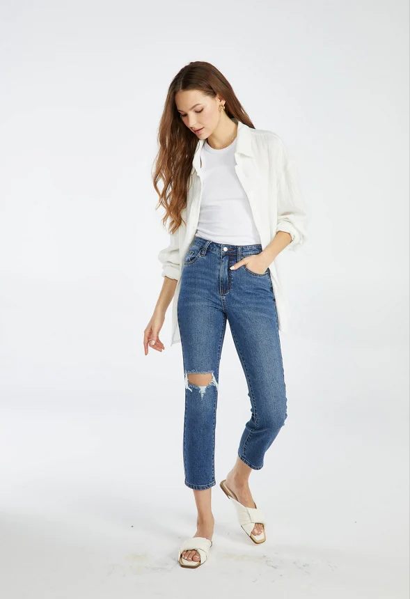 Charlie High Rise Slim Cropped Jeans - Image 4