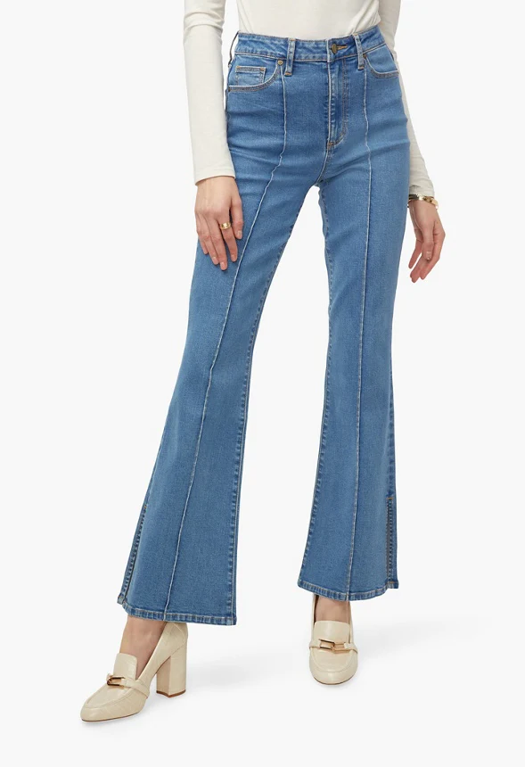 High Rise Slim Cut Baby Flare Jeans - Image 2