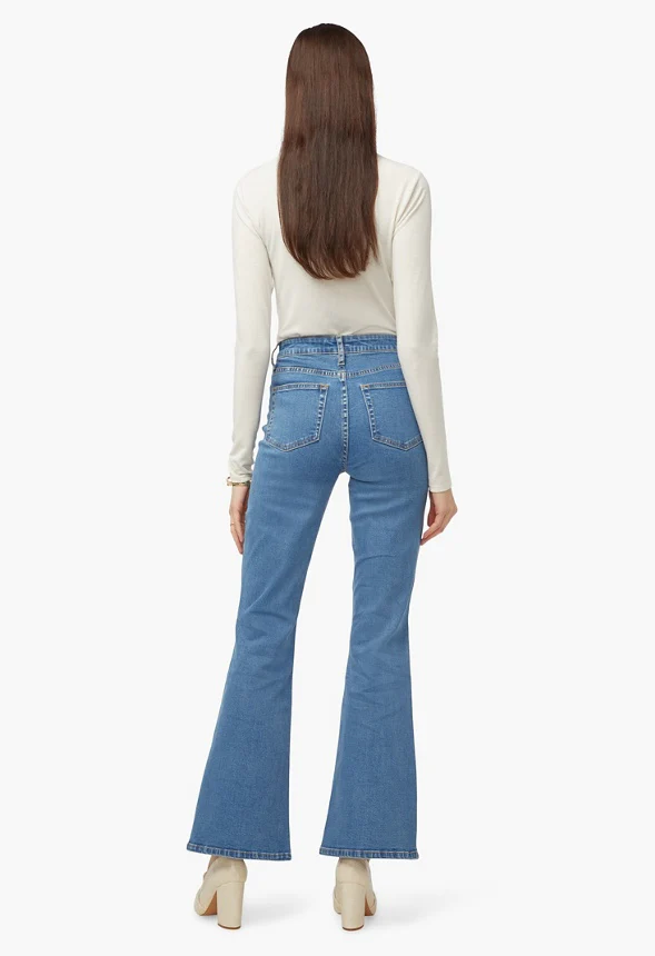 High Rise Slim Cut Baby Flare Jeans - Image 3
