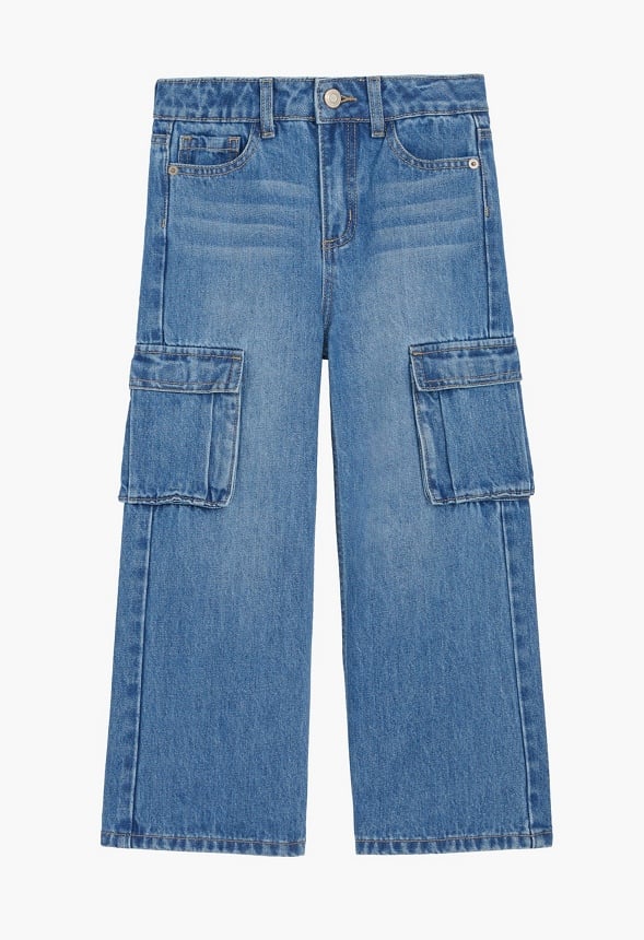 High Rise Wide Leg Cargo Denim - Image 3