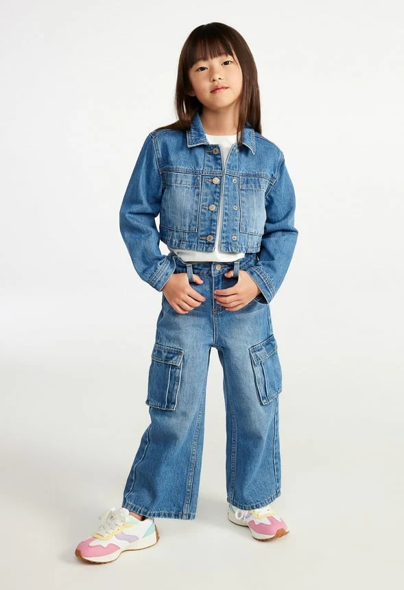 High Rise Wide Leg Cargo Denim - Image 6