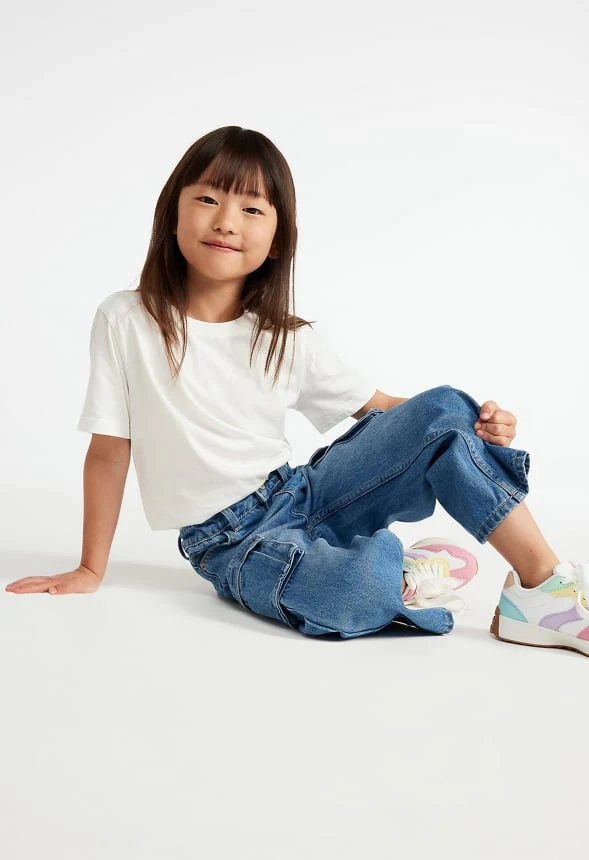 High Rise Wide Leg Cargo Denim - Image 7