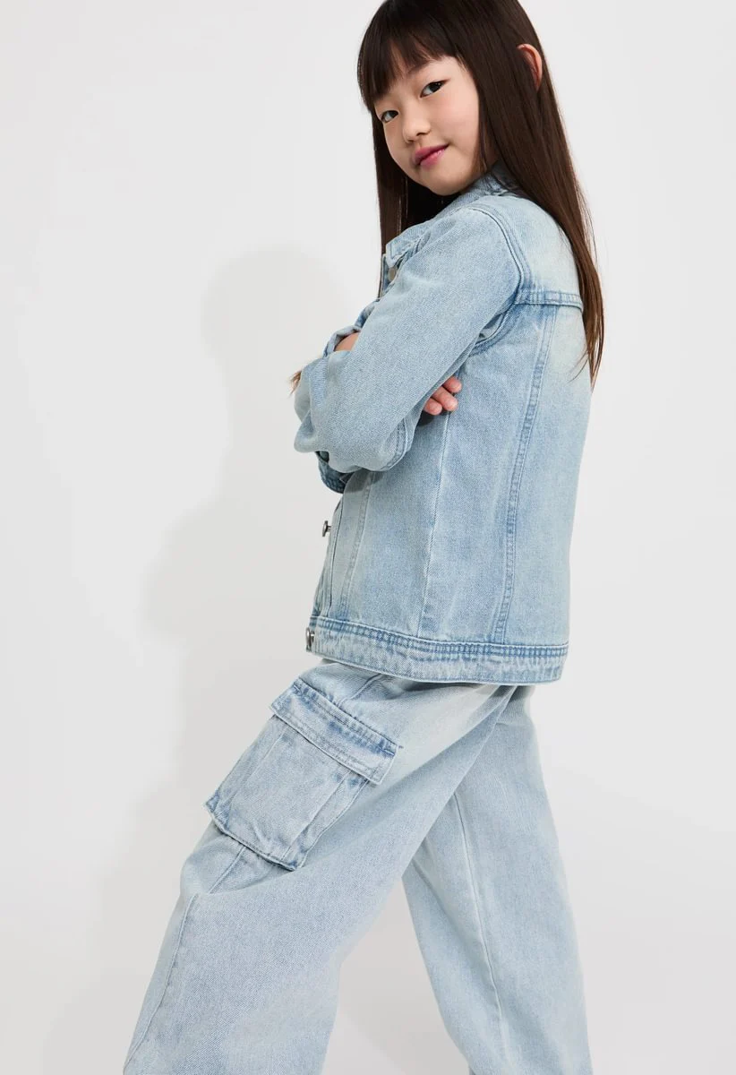 High Rise Wide Leg Cargo Denim - Image 2