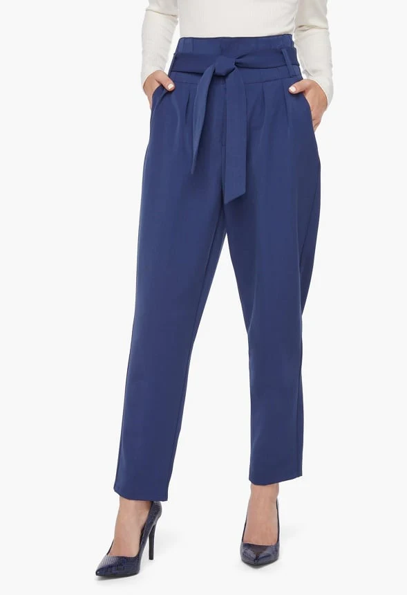 High-Waisted Carrot Trousers - Image 2