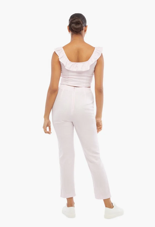 High-Waisted Cropped Pants - Image 3
