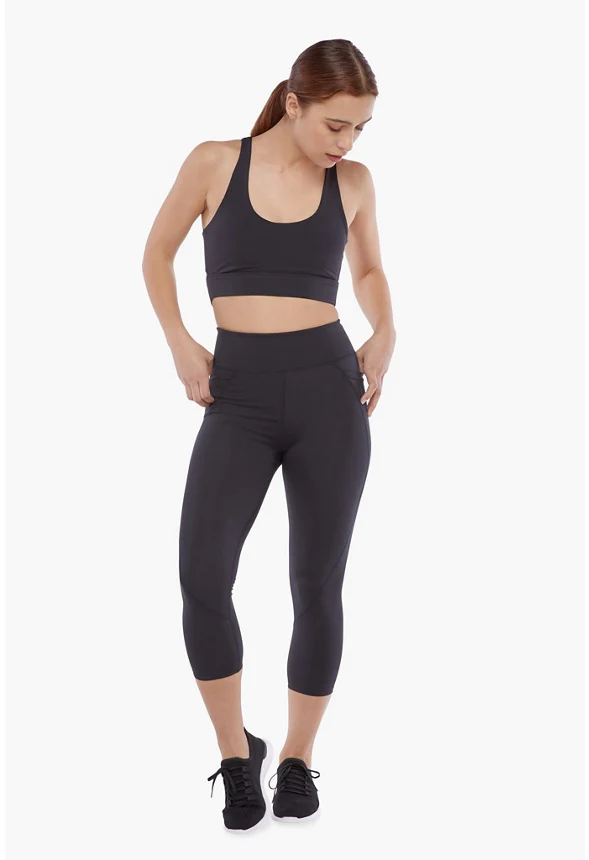 High-Waisted Cropped Pocket Active Leggings - Image 2