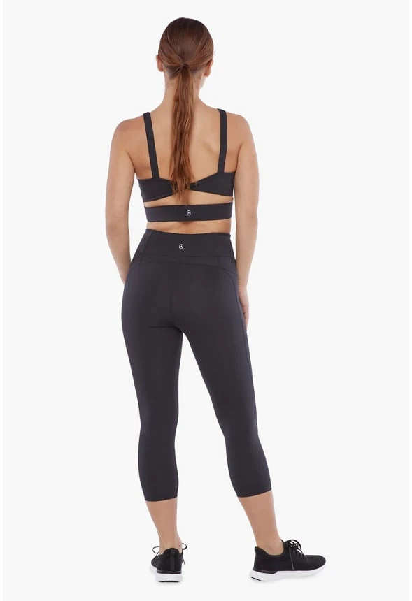 High-Waisted Cropped Pocket Active Leggings - Image 3