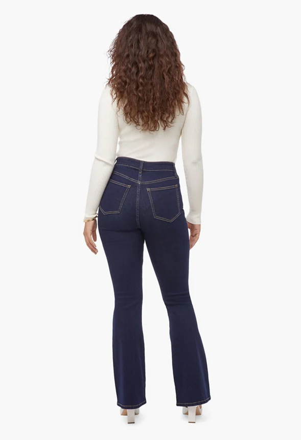 High-Waisted Fashion Flare Jeans - Image 3