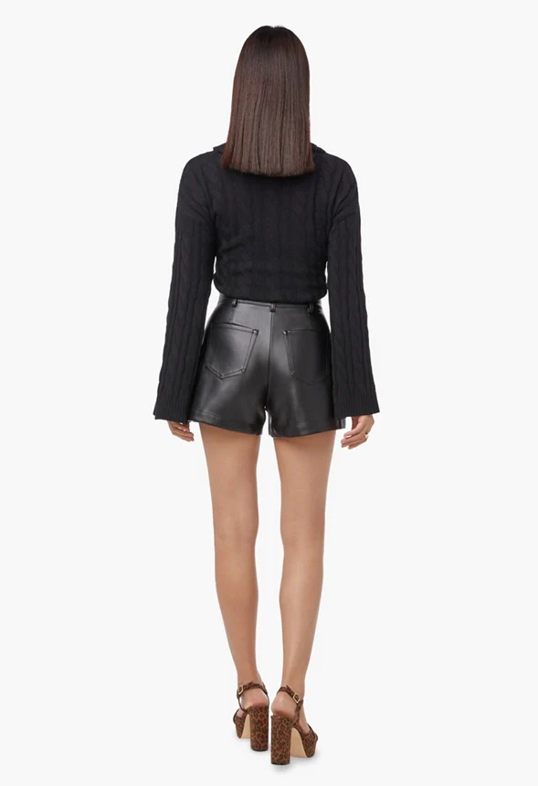 High-Waisted Flared Shorts - Image 3