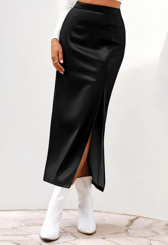 High Waisted Pencil Skirt - Image 2