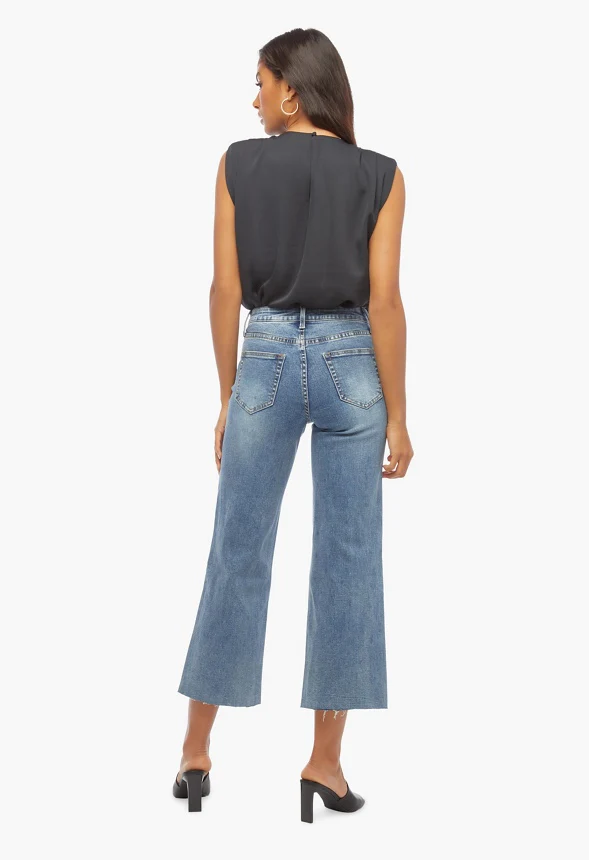 High-Waisted Stella Wide Leg Crop Jeans - Image 3