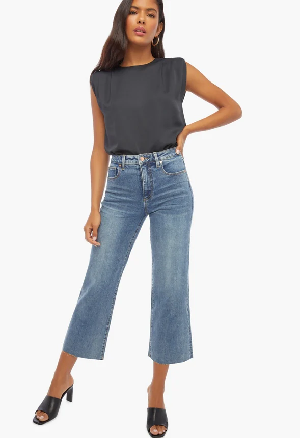 High-Waisted Stella Wide Leg Crop Jeans - Image 4