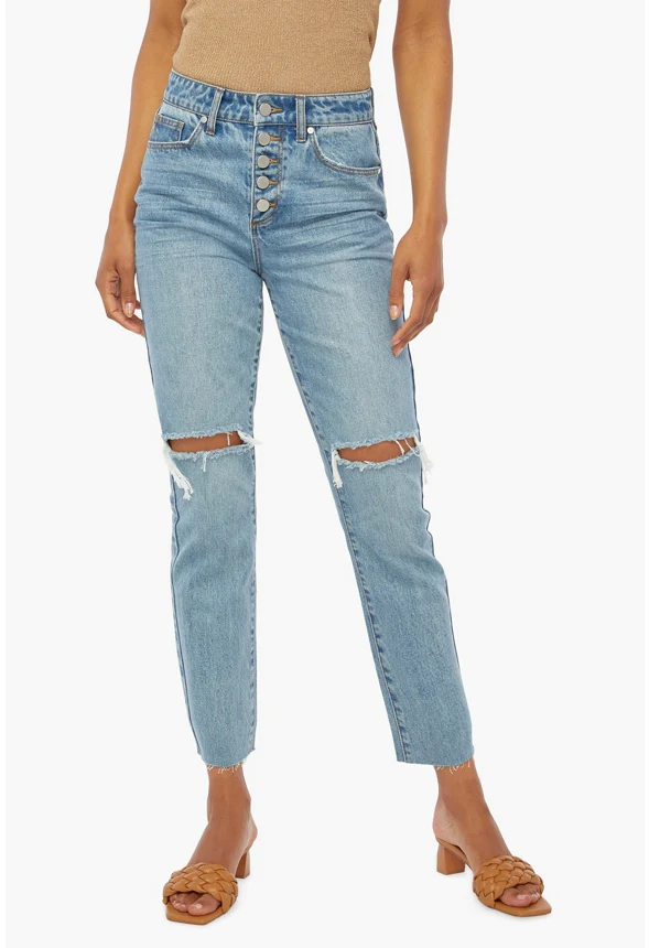 High-Waisted Vintage Straight Jeans - Image 2