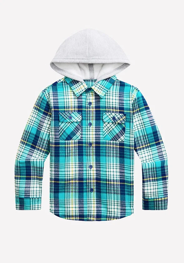 Hooded Flannel Shirt - Image 2