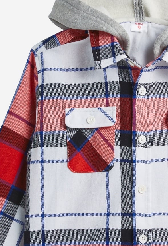 Hooded Flannel Shirt - Image 3