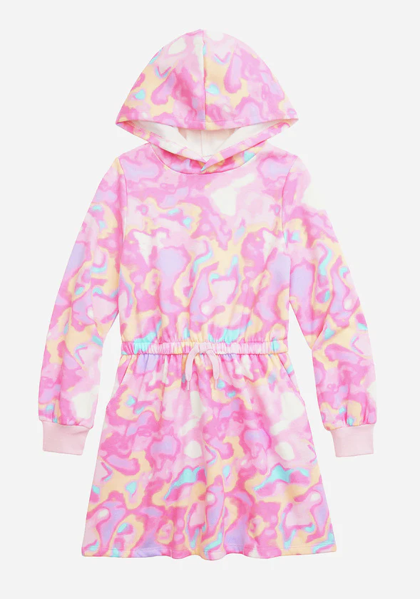 Hooded Fleece Sweatshirt Dress - Image 2