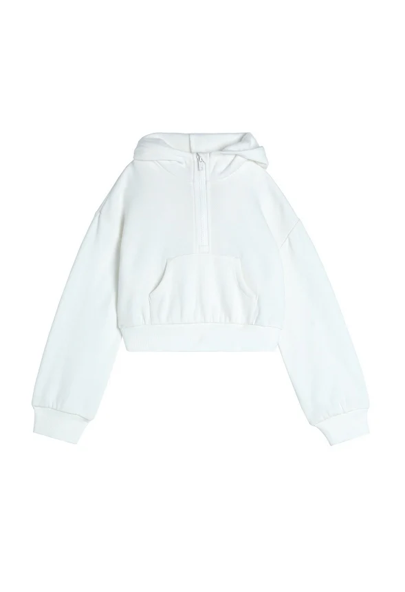 Hooded Half Zip Cropped Sweatshirt - Image 11