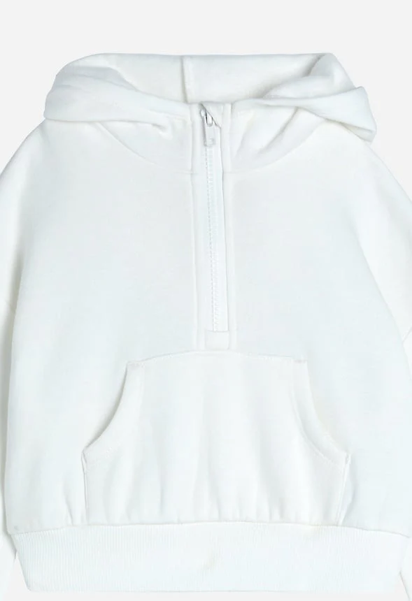 Hooded Half Zip Cropped Sweatshirt - Image 4