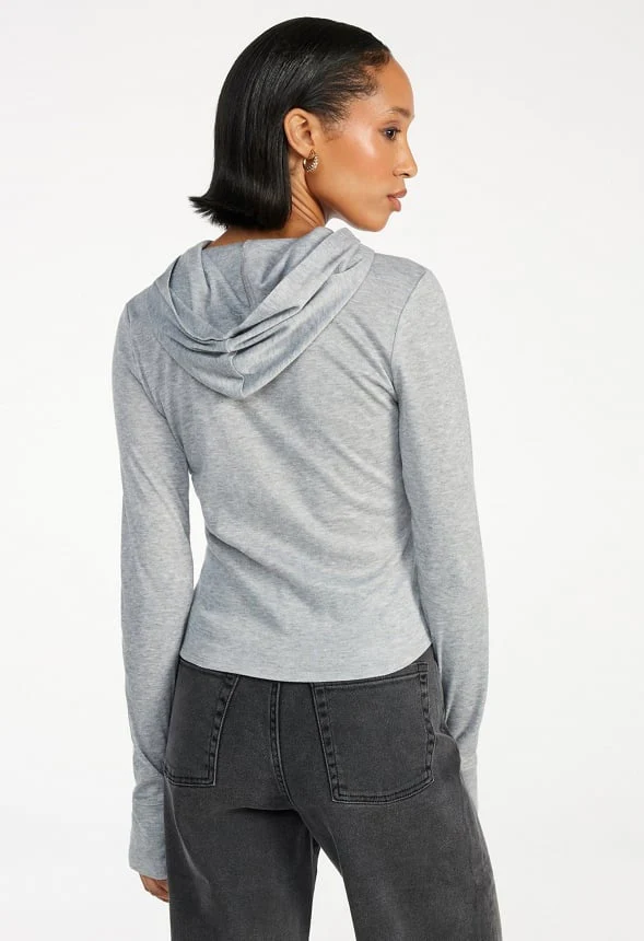 Hooded Long Sleeve Top - Image 2
