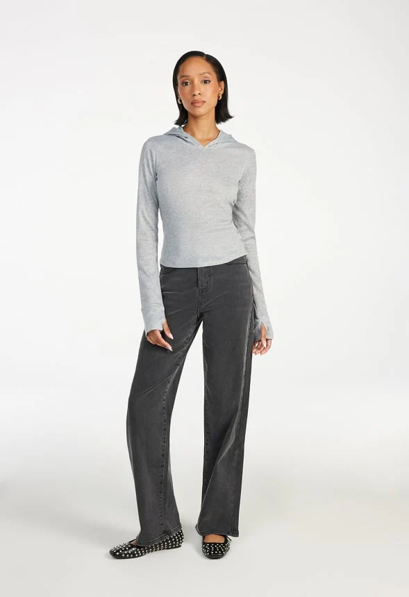 Hooded Long Sleeve Top - Image 3