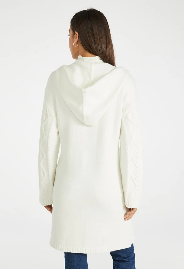 Hooded Sweater Cardigan - Image 2