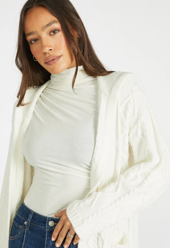Hooded Sweater Cardigan - Image 3
