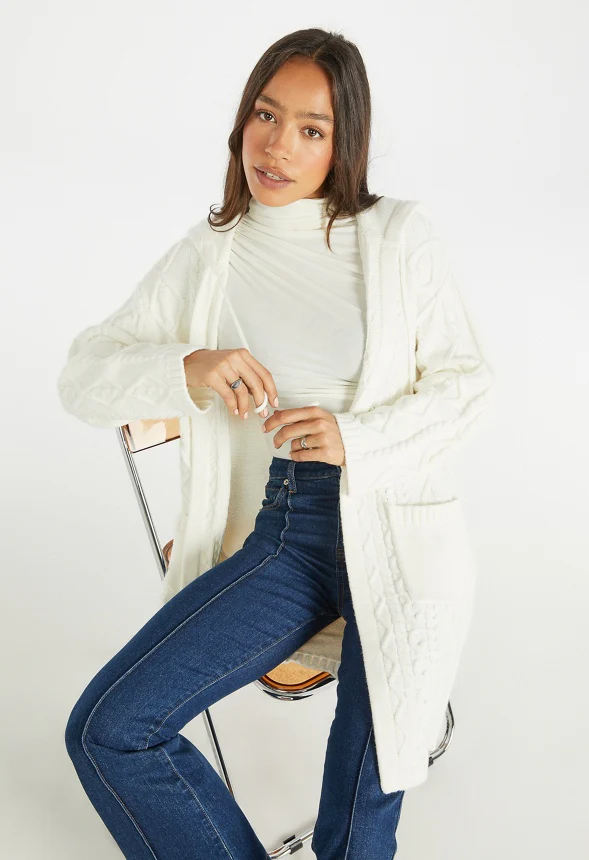 Hooded Sweater Cardigan - Image 4