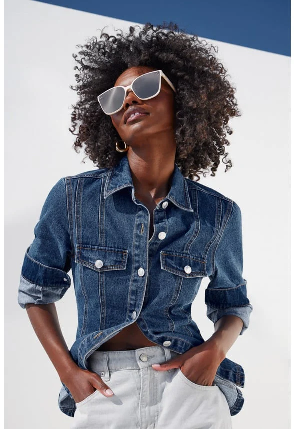 Denim Hourglass Shirt - Image 7