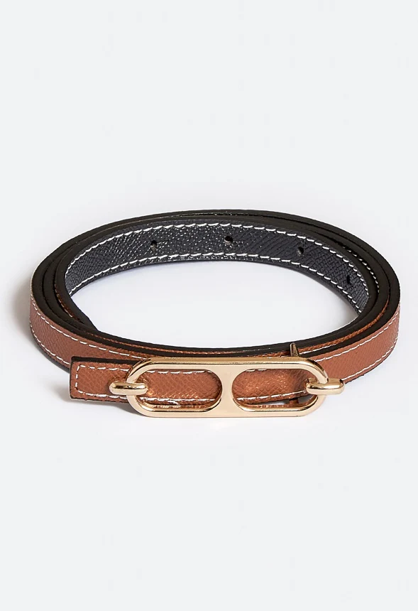 Iara Reversible Double Buckle Jeans Belt - Image 2
