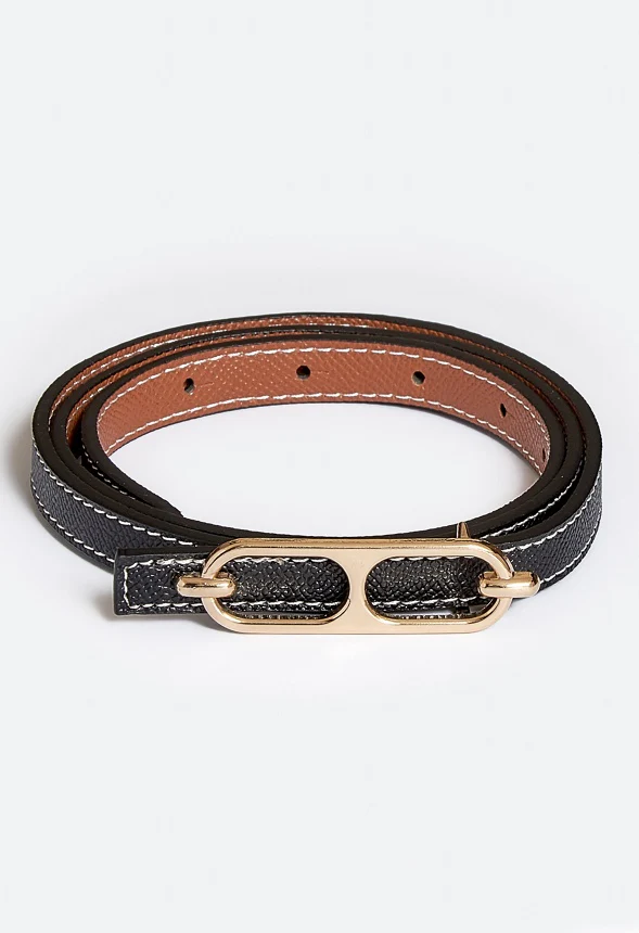 Iara Reversible Double Buckle Jeans Belt - Image 3