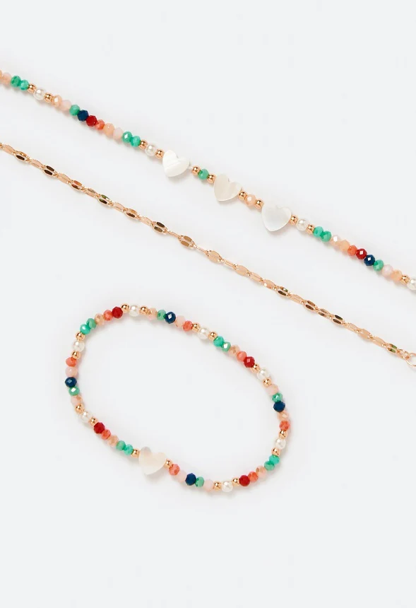 Ida Faceted Glass Beads Necklace And Bracelet Set - Image 3