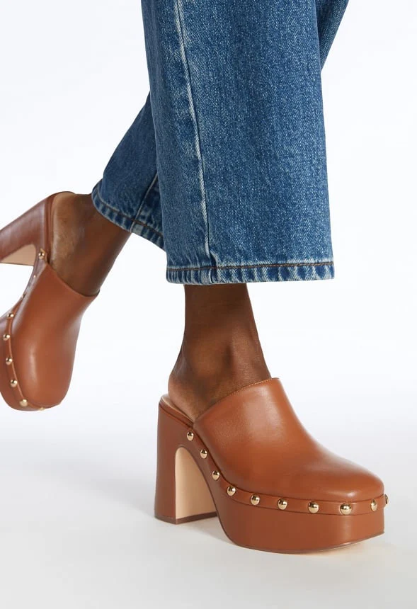 Imara Block Heeled Mule Pump - Image 2