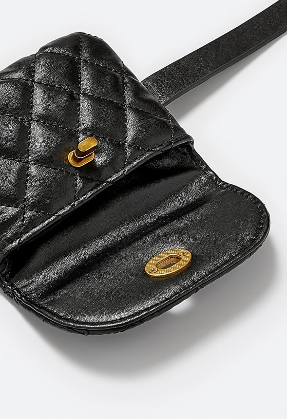 Indy Quilted Faux Leather Belt Purse - Image 2