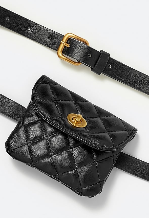 Indy Quilted Faux Leather Belt Purse - Image 4