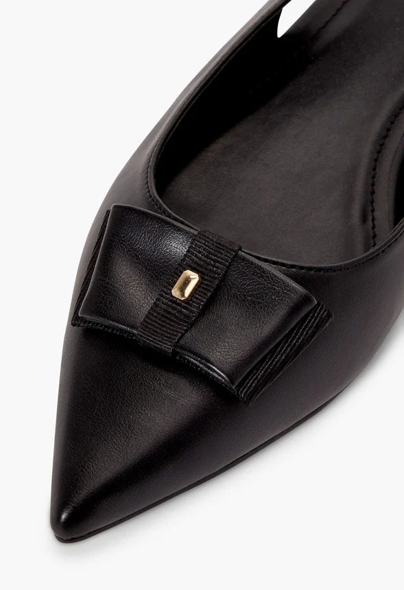 Ismene Bow Sling-Back Flat - Image 4