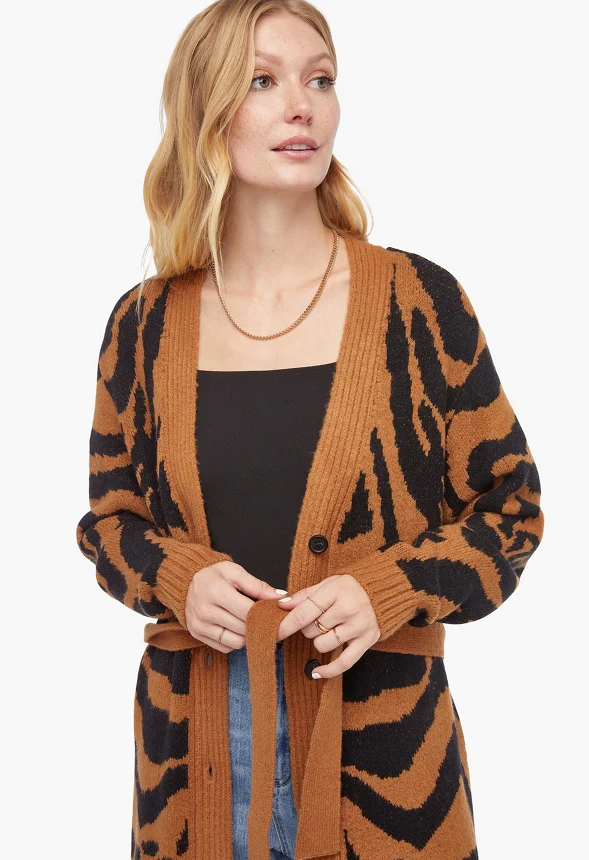 Jacquard Maxi Cardigan - Image 2