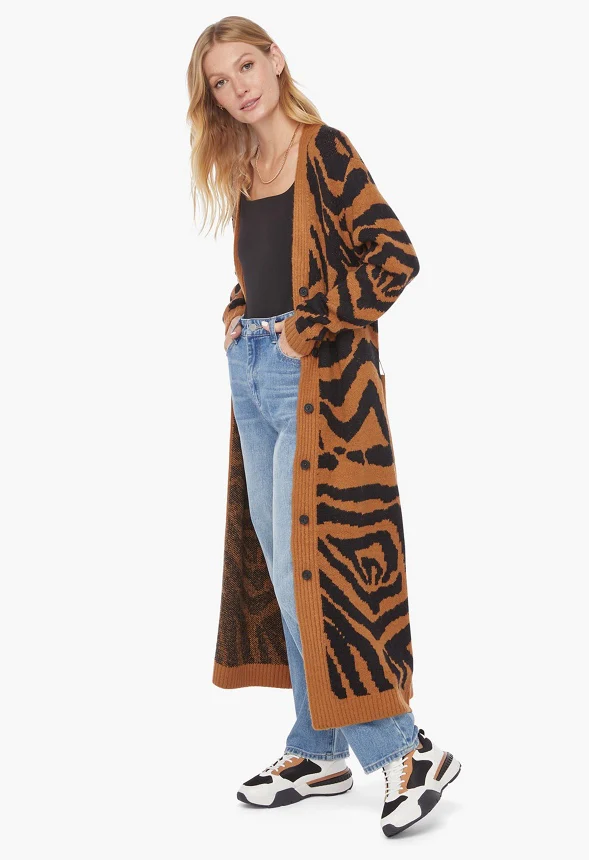 Jacquard Maxi Cardigan - Image 4
