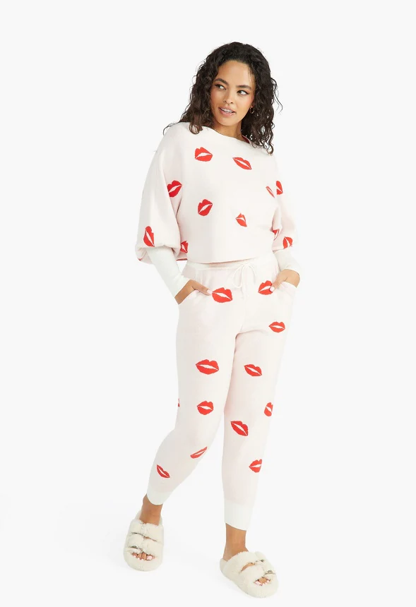 Jacquard Sweater Joggers - Image 2