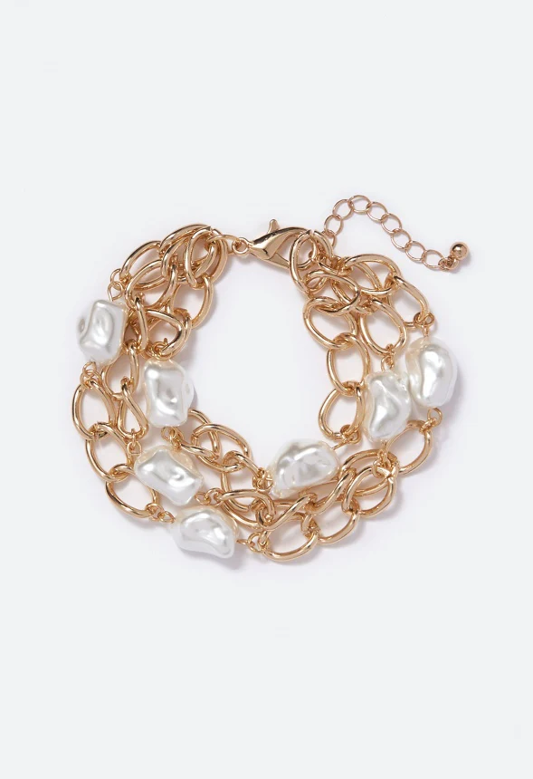 Jade Layered Pearls Bracelet - Image 2