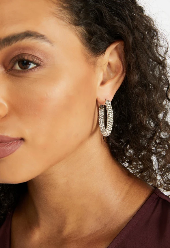 Jane 2 Pair Pack Hoop Earrings - Image 2