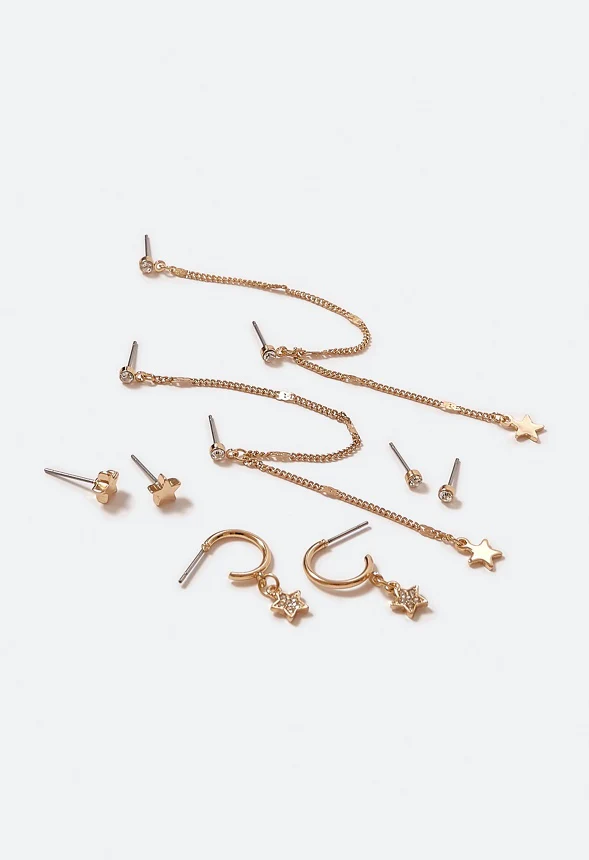 Jane Linked Star Earrings Multipack - Image 3