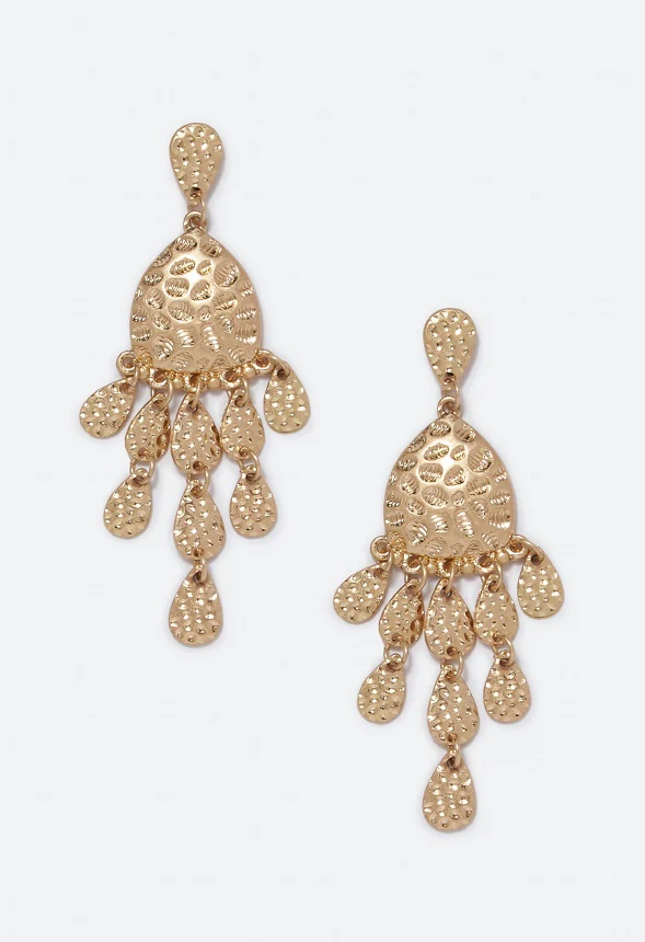 Jayda Etched Chandelier Earrings - Image 2