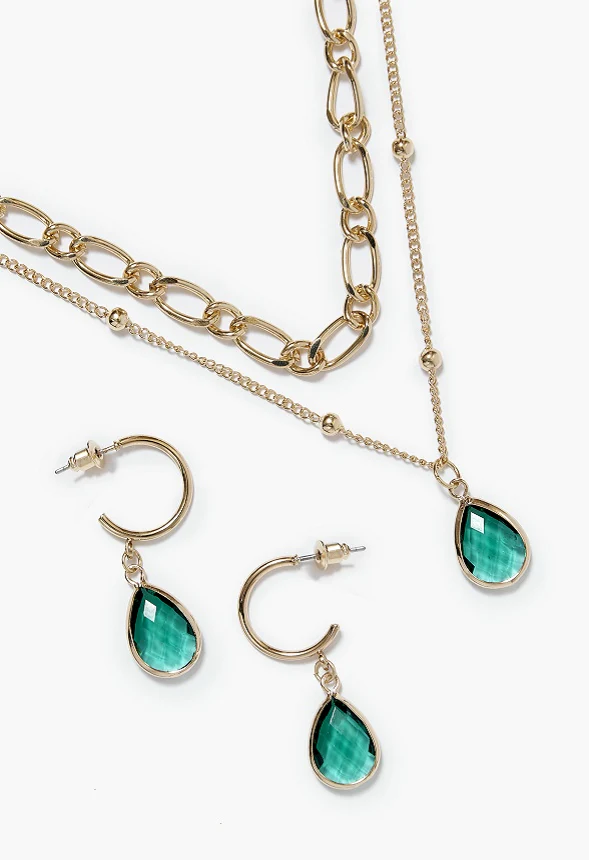 Jenna Emerald Jewelry Set - Image 2