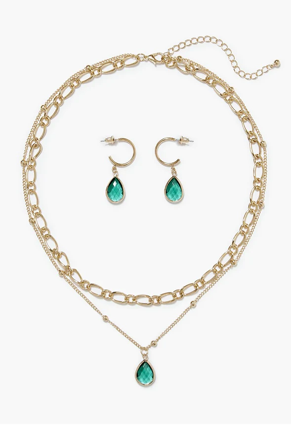 Jenna Emerald Jewelry Set - Image 3