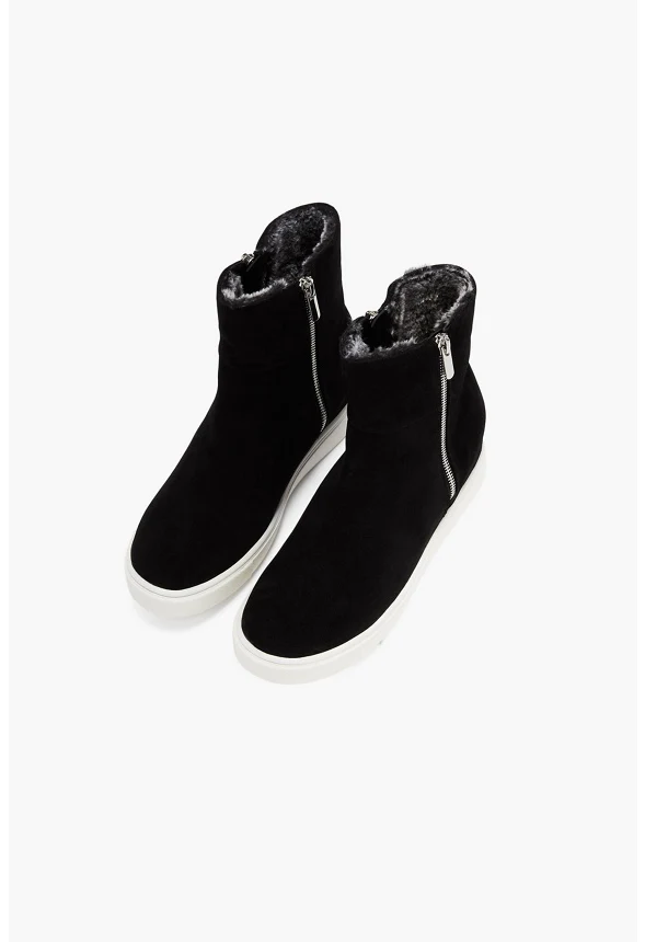 Jenny Faux Fur Hidden Wedge Sneaker - Image 6