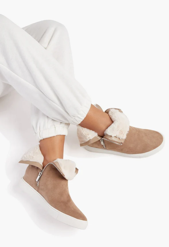 Jenny Faux Fur Hidden Wedge Sneaker - Image 2