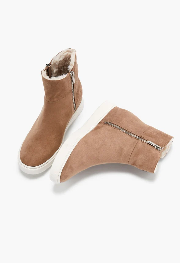 Jenny Faux Fur Hidden Wedge Sneaker - Image 6