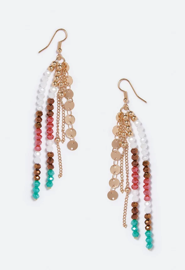Jessica Beads and Chain Strand Earrings - Image 3